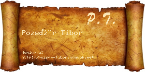 Pozsár Tibor névjegykártya